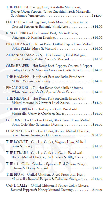 long beach deli menu
